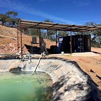 Pregnant solution pond